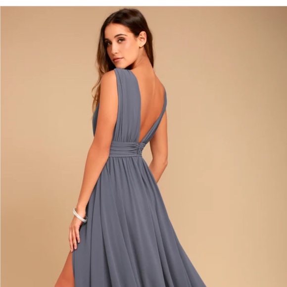 Lulu’s Heavenly Hues Maxi Dress | Size XS | DENIM BLUE - Picture 3 of 12